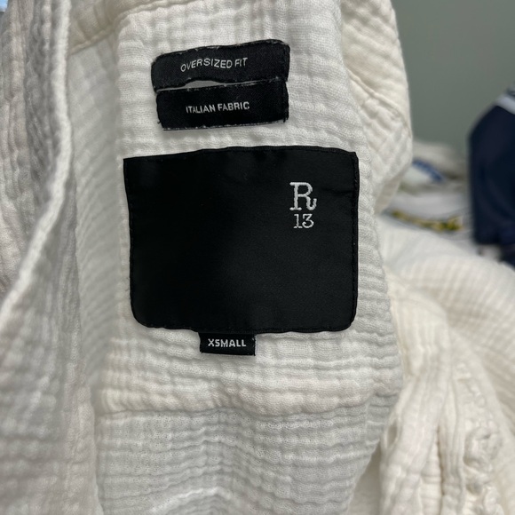 R13 Drop Neck Tuxedo Workshirt. Size XS - Picture 10 of 11